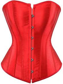 Women's Sexy Boned Overbust Shaper Push Up Bodysuit Lace Up Corsets And Strap Bustiers Top S-6XL - Màu tím - Xem 8