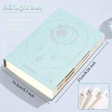 1pc 2025-2026 Planner A5 Notebook,204 Sheets 408 Pages English Planner 80 GSM Weekly Monthly Plan Planning Schedule Self-Discipline Diary Available For Students And Adults Back To School Season