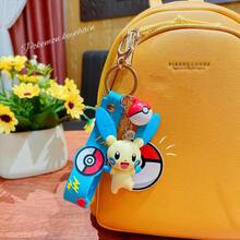 pokemon 1 paquete de llaveros con dibujos animados de anime lindos con pulsera - Encantos de personajes surtidos para cumpleaños, regalos de Navidad, recuerdos de fiesta - Accesorios de bolso para mochilas y equipaje