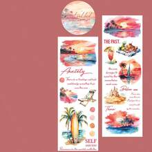 2m/Roll Decorative Paper Tape, Multipurpose Washi Tape For Summer Beach Back To School - Multicolor - View 18