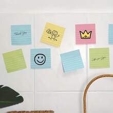 4 Colors, Portable Self-Adhesive Memo Pad, Suitable For Office, Home, And School Use, Small Notepad, Writing Notebook