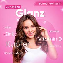 Vitastrong Biotin Hair High Dose – 450 Tabletten (15 Monate) mit Keratin, Selen, Zink, Kupfer, Bambus und Vitaminen für Haar und Nägel - Andere - Übersicht 3