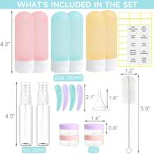 DEWSENSI 20 Pack Travel Bottles Set For Toiletries TSA Approved, Leak Proof Travel Size Containers Kit Portable Refillable Travel Accessories For Shampoo Conditioner Lotion Liquids (Multi-Color)