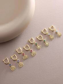 Custom Dainty Birth Flower And Birth Stone Necklace, Birth Flower Bouquet Necklace, Grandma Gift, Birth Flower Jewelry, Birth Flower Family Gift, Mother's Day Gifts - Multicolor - View 10