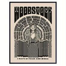1 Stück Konzertposter, Retro modernen Art Deco Stil, rahmenlos Leinwandkunst mit Tinte, Musikthema Buchstaben-Muster für Zuhause, Büro, Wohnzimmer, Schlafzimmer, Bad, Hochformat, Frühlings- und Winterdekoration, Innenraumdekoration | Vintage Konzertdruck | strukturierte Kunstarbeit, Musikzimmer Dekoration