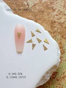 Matte Metal Nail Decor Flat Rivet, Circle, Triangle, Pentagram Studs, Minimalist Metal Nail Art Accessories