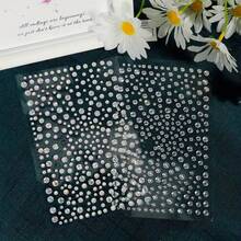 650 Pcs Rhinestone Stickers,Hair Gems Stick On, Clear Bling Face Rhinestones Diamond Stickers For Hair Face Makeup Clothes Shoes DIY Crafts(Halloween,Costume PartyParty Dress Up, FestivalRole-Playing Headband.Trick-Or-Treat) - Multicolor - View 9