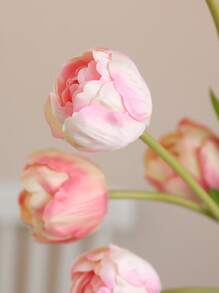 1pc Tulip Artificial Flowers, Real Touch Flower Pink Fake Flowers, Fake Tulip Flower Arrangement Bouquet Suitable For Home Office Wedding Decoration Artificial Plant Decoration