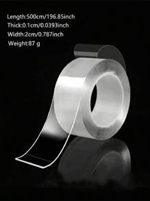 1Roll Multipurpose Double Sided Adhesive Tape,Daily Clear Applicable Strong Ductility Sealing Strip Rubber Seal,Easy To Use Back To School
