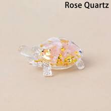 1 pièce Statue de tortue en cristal naturel, pierre de Reiki, figurine de tortue, amulette, sculpture Feng Shui pour la décoration de la maison et du bureau