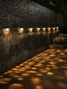 Solar Fence Lights, Deck Lights, Solar Wall Lights, Solar Hanging Outdoor Fence Lights, White LED Lights For Garden, Home, Patio, Yard, Garage, Camping, Halloween, Christmas Party Decor - Multicolor - View 9