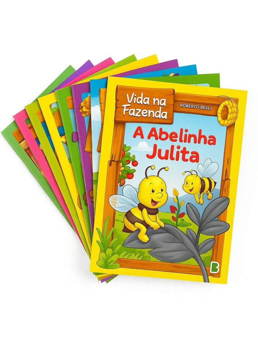 Kit com 10 livros infantis Vida na Fazenda - Livro único - Visão 1