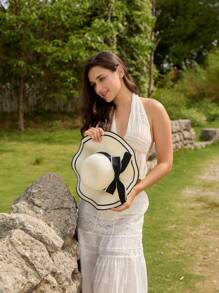 Tropiscape 1pc Multicolor Women's Sun Hat For Summer, Travel, Beach, Vacation With Wide Brim & Uv Protection; Classic, Stylish, Personalized 2024 New Model For Traveling, Hiking, & Outdoor Activities Boho Beach Autumn Christmas Christmas Winter Christmas Gifts