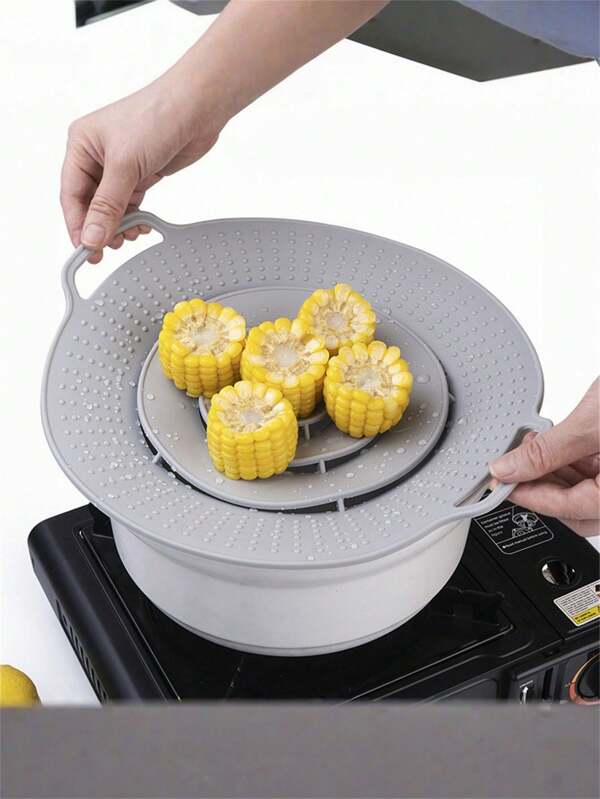 1 Peça Tampa Antiderramante de Silicone para Panela, Tampa Reutilizável para Utensílios de Cozinha, Proteção contra Respingos para Fogão a Gás e Micro-ondas