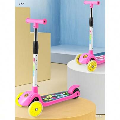 Scooter Plegable, Patin Scooter Montable 3 Ruedas Luces Led Patineta, Patin De Empuje 3 Ruedas Led Intermitente Inclinación Lean Niños Niñas de 3-12 Años. Scooters para Niños, Scooter para Niños Niñas 3-12 Años Patinete De 3 Ruedas con Luces LED, Patín del Diablo Niño Scooter para niños y niñas de 3 a 12 años con 3 ruedas y luces LED, scooter tipo diablo para niños, con ajuste de altura,con Luces LED, plegable para niños y niñas pequeños, 3 en 1: se puede sentar, montar, y deslizar. Con función de deslizamiento Patín Del Diablo Con Luz En Las llantas, Scooter Plegable Para Niños Con 3 Ruedas, Con Luz y Freno Trasero, Patinete Plegable Para Niños, Patines Para Niñas y Niños, Juguetes Para Niños y Niñas, Juguetes Para Dia del Niño