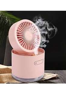 El ventilador de mesa con función de pulverización es adecuado para familias, campamentos al aire libre y viajes, ventiladores pequeños y potentes.