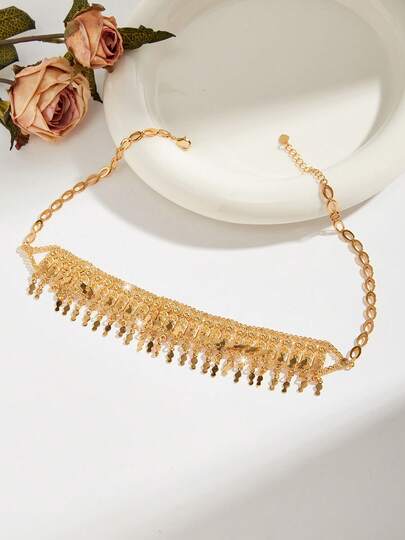 This Yiyi Dubai-Style Minimalist And Sweet Exaggerated Gold-Tone Copper Fashion High-End Vintage Large Jewelry Set, Suitable For Women's Outings, Leisure, Parties, Daily Dates, Christmas And Other Festivals. The Set Includes Multi-Layer Necklaces, Pendants And Tassel Necklaces, Which Is An Ideal Gift For Women, Girlfriends, Parents And Others.