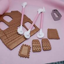 Polymer Clay Tool Wave Line Sewing Line Texture Roller Cutter Dot Stylus Pen DIY Clay Jewlery Making Tool