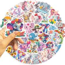 Adesivi carini di elefanti per decorare articoli di cartoleria, tazze, bagagli, skateboard, chitarre, materiali fai-da-te per scrapbooking, telefoni, computer portatile