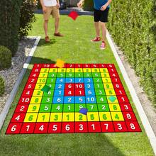 35"/50"/59" Target Toss Game Set, Includes 2 Bean Bags - Durable Polyester, Suitable For Birthday Party And Family Outdoor Entertainment - Easy To Install, No Power Needed, Family Game Night | Numbered Scoring Rings | Durable Game Set - Red - View 5