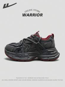 WARRIOR 2 Pares de Zapatillas Deportivas de Mujer de la Serie Warrior 2025, Modelo Casual con Suela Gruesa, Estilo Bajo con Cordones, Suela Suave y Elevada, Parte Superior Transpirable, Livianas, Adecuadas para Actividades al Aire Libre, Entrenamiento, Trabajo, Fiestas y Reuniones, Imprescindible Moda Deportiva