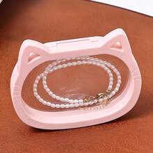 首饰悬挂盒,创意猫形设计,小号首饰收纳盒,珠宝展示盒,可存放耳环耳钉胸针项链手链等饰品,宿舍收纳必备 - 彩色 - 查看 8