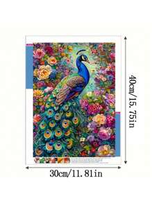 1pc 5D Diamond Painting Kit, Full Round Diamond With Complete Tool, Animal Pattern, Bedroom & Living Room Wall Decor Diamond Painting Set, Mosaic Wall Art Suitable For Beginners, Full Drill Round Mosaic Art Craft No Frame, Stick On Home Wall As Gift, Full Drill Crystal Diamond Painting Picture Wall Decor, Diamond Painting Set 30*40cm/11.81*15.75inch