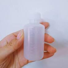 2 Peças Garrafas de Água de Plástico Graduadas de 50ml e 100ml, Semitransparente, Amostragem, Boca Pequena, Embalagem de Solvente Líquido