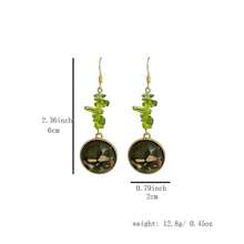 1 Paio di orecchini a pendente in resina con perline asimmetriche e design naturale, eleganti e adatti all'uso quotidiano per le donne