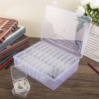 1 set/31 stuks doorzichtige plastic opbergdoos met deksels - hoogwaardige kralen- en sieradenorganizers, multifunctionele opbergdoos voor diamantschilderen, doe-het-zelf-knutselen, sieradenkralen, naaien, pillenorganisatie, /draagbaar/georganiseerd/grote capaciteit