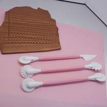 Polymer Clay Tool Wave Line Sewing Line Texture Roller Cutter Dot Stylus Pen DIY Clay Jewlery Making Tool