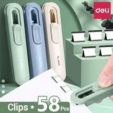 Advanced Stapler Pusher Holds 40 Sheets Of Paper 50pcs Pusher Clips Not Harm Paper Clip Stapler Binder Clips Paper Clamps New Back To School,Back To School,School Supplies - Multicolor - View 17