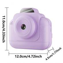 儿童相机即时打印，高清视频数码相机玩具，带卷纸，男孩女孩圣诞生日礼物，适合 6-12 岁儿童的便携式相机玩具，蓝色、粉色、紫色 - 返校 - ZSK-多色 - 查看 12