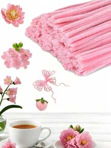 Paquete de valor de 100 piezas Limpiapipas de tela flexible de colores surtidos para manualidades y decoraciones hechas a mano, set de retorcedores con dos opciones de color, kits de flores de limpiapipas, palitos peludos, palitos flexibles, varillas de felpa, limpiapipas de alta calidad de colores variados, kit de limpiapipas de colores mezclados, limpiapipas de chenilla para manualidades, limpiapipas para manualidades, limpiapipas de colores múltiples a granel para proyectos artísticos y manuales DIY, suministros para manualidades, tallos de chenilla