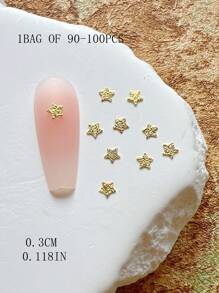 Matte Metal Nail Decor Flat Rivet, Circle, Triangle, Pentagram Studs, Minimalist Metal Nail Art Accessories