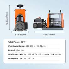 Electric Cable Stripping Tool, 0.06''-0.98'' Motorized Wire Stripper, 60W, Features Clear Depth Gauge, Includes 6 Circular & 1 Flat Channels For Efficient Copper Wire Recycling - 查看 7