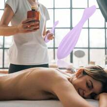 Outil de massage polyvalent en silicone pour le dos, le visage et le corps, outil de massage manuel portable en silicone pour la relaxation, idéal comme cadeau pour Thanksgiving, anniversaire, Noël, relaxation musculaire manuelle réutilisable