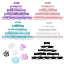 10/20pcs Transparent Plastic Bottles, Mini Cosmetic Jars Containers, Suitable For Nail Art, Jewelry, Powder Storage, Lip Balm - Multicolor - View 3
