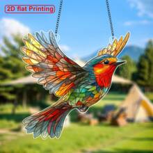 Grazioso suncatcher a forma di pettirosso - decorazione colorata da appendere alla finestra, perfetto per la decorazione di casa e giardino, regalo ideale per uomini, donne, anniversari familiari, compleanni, inaugurazioni di casa