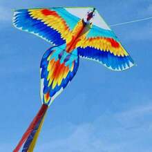1pc Parrot Kite +100 Cm Linear Parrot Kite, Suitable For Beginners-Flying Easily In The Breeze, Colorful And Beautiful, Very Suitable For Adults, Ideal For Outdoor Family Activities, Enjoying Endless Fun In Parks, Beaches And Grasslands.
