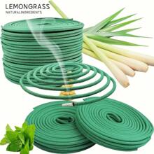 22/42/72 Pcs Lemongrass Coils, Suitable For Outdoor Use - Lemongrass Citronella Aroma Therapy - 3-4 Hours Burning Time - Perfect For Pool Side, Patio, Porch, Deck, Camping & Hiking, Camping Accessories | Spiral Coil Design | Slow Burning Coils