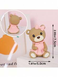 1 bộ hoặc 1 cái Đồ trang trí bánh hình gấu dễ thương, Đồ trang trí bánh hình gấu dây đeo màu xanh hồng, Đồ trang trí bánh hình quả bóng xốp màu xanh hồng trắng vàng, Hộp đựng kẹo hình chai sữa bằng nhựa, Đồ trang trí bánh hình thang màu hồng xanh, Thích hợp để trang trí bánh rửa tội, Trang trí bánh tiệc mừng em bé, Trang trí bánh tiệc tiết lộ giới tính, Trang trí bánh sinh nhật (Gấu và chữ cái có thể tái sử dụng) - Nhiều màu - Xem 10