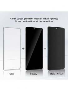 Yezodawee 2Pcs Matte Privacy Screen Protector Compatible With Samsung Galaxy Anti-Peep Matte Finish Tempered Films Compatible With Samsung A16/A06/A05/A15 4G Full Screen Anti-Glare A25/A35/A55 Mobile Phone Tempered Film A04/A14 4G Anti-Fall A34/A54 5G/A04E Protective Sticker A14 5G/A15 5G/A05S