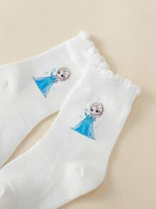 5 Paar Disney Prinzessin Motiv Kinder Knöchelsocken, ganzjährig
