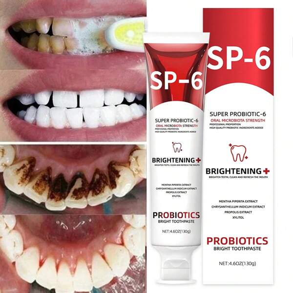 BARUBT 1pc SP-6 Probiotic Toothpaste, Effective Teeth Whitening, Protect Enamel, Remove Stains