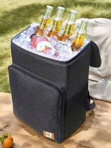 21L Large Capacity Insulated Picnic Backpack, Outdoor Cooler Bag Lunch Box Bag For Men & Women, Waterproof And Leakproof Oxford With Adjustable Shoulder, Back To School Lunch Box, Dinner Food Fresh Keeping Box, For Office Picnic Hiking Beach Back To School Lunch Box Back To School Supplies Bento Box Home Essentials Kitchen Accessories Back To School Supplies Bag For School School Accessories School Stuff - Black - View 6