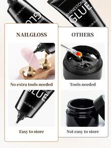 30ML 指甲水钻超强凝胶指甲胶用于指甲魅力 3D 指甲闪亮凝胶用于装饰宝石美甲宝石钻石固化需要 UV/LED 美容礼物