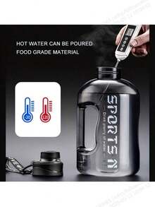 57.48oz Portable Large Capacity Water Bottle Made Of PC Material, With Precise Markings, Suitable For Outdoor Sports, Fitness, Cycling, Gym Exercise For Men And Women - Multicolor - View 4
