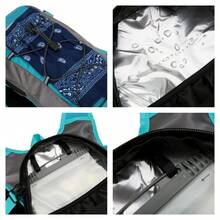 1 件超轻男女通用尼龙骑行背包，多口袋水袋背包，适合户外运动、马拉松、徒步旅行（不含水袋） - 彩色 - 查看 8