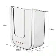 1pc Easy Install Deluxe Square Plastic Tissue Paper Holder - Wall Mounted, No-Drill Bathroom Storage Box For Facial Tissues & Wet Wipes, Organizer, Dispenser